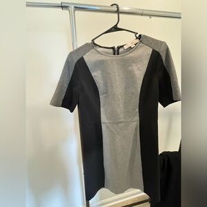 Loft 4P grey and black work dress